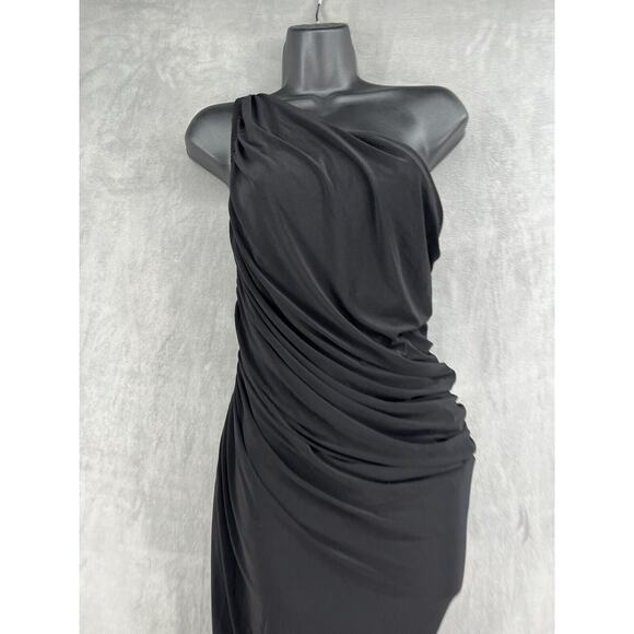 New Anthropologie Normali Kamali Diana One Shoulder Ruched Dress - Picture 6 of 13